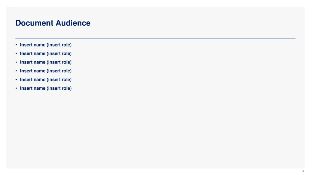 document audience