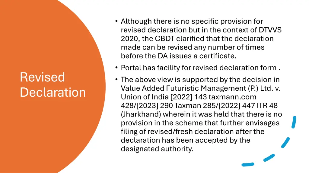 although there is no specific provision
