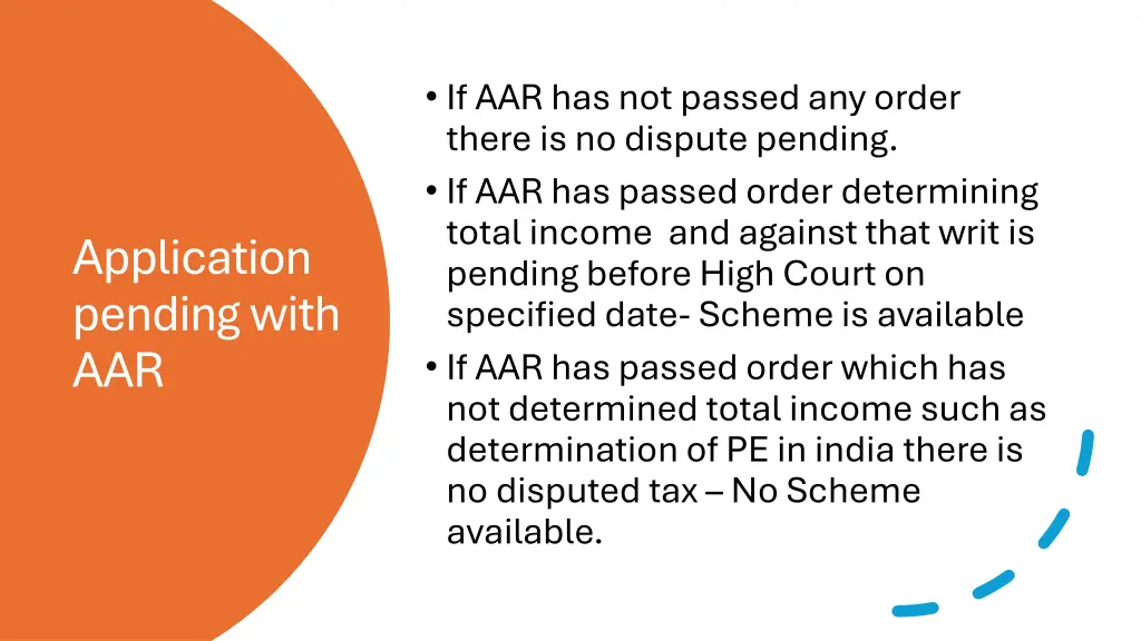 if aar has not passed any order there