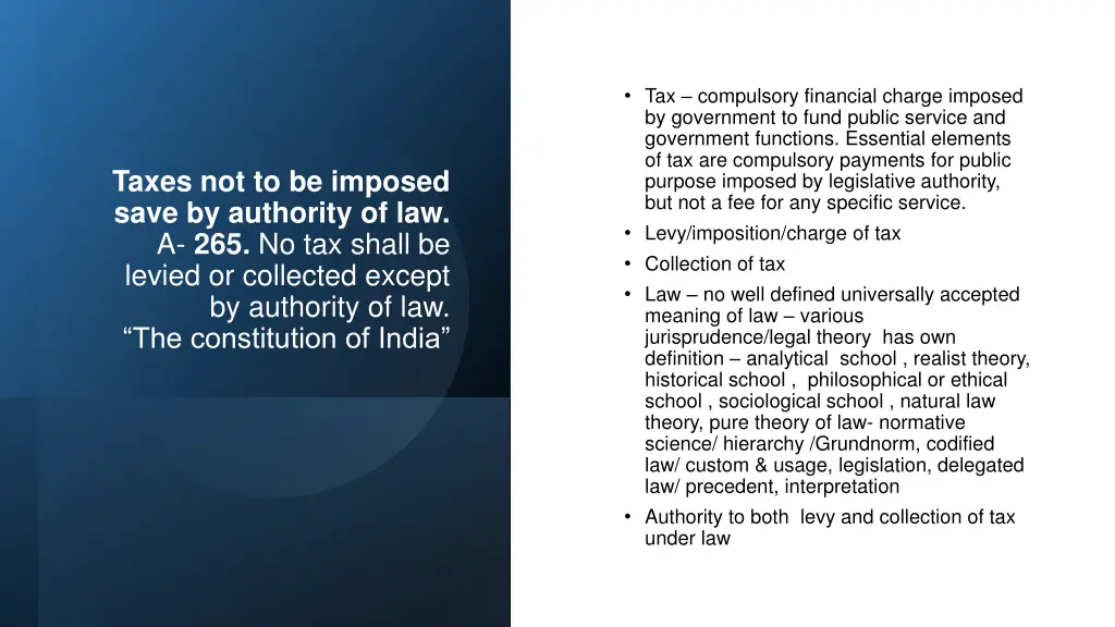 tax compulsory financial charge imposed