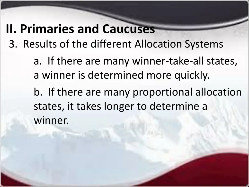 ii primaries and caucuses 3 results