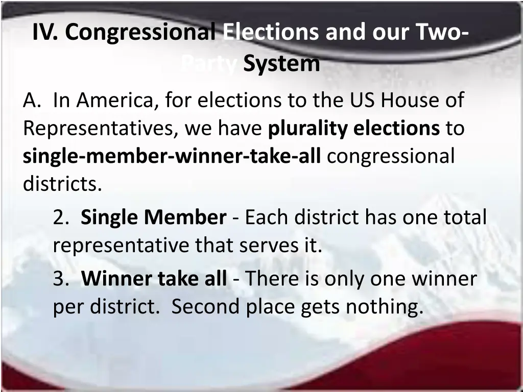 iv congressional elections and our two party 1
