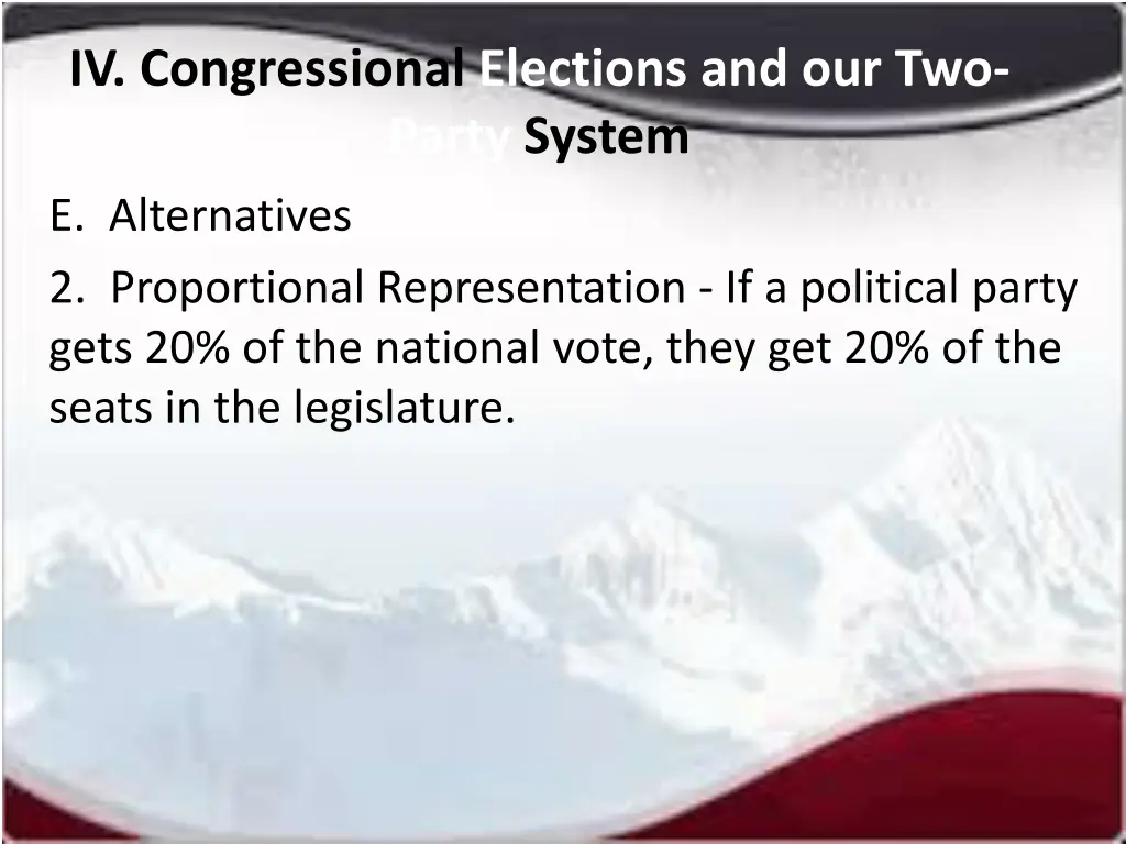 iv congressional elections and our two party 10