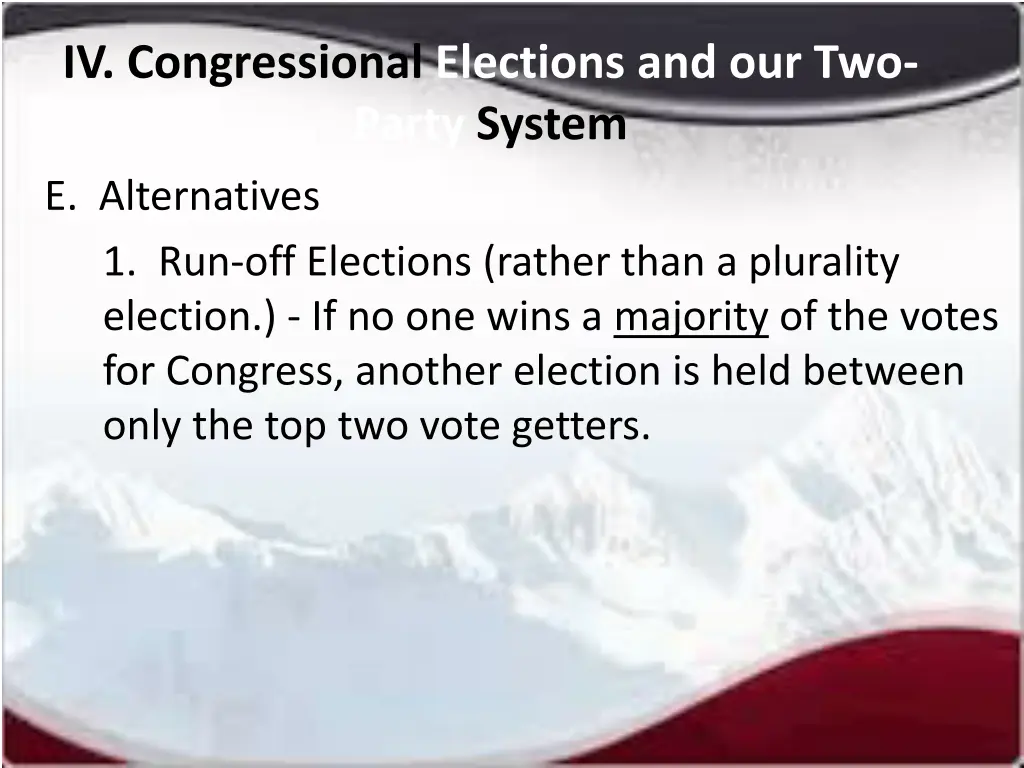iv congressional elections and our two party 7
