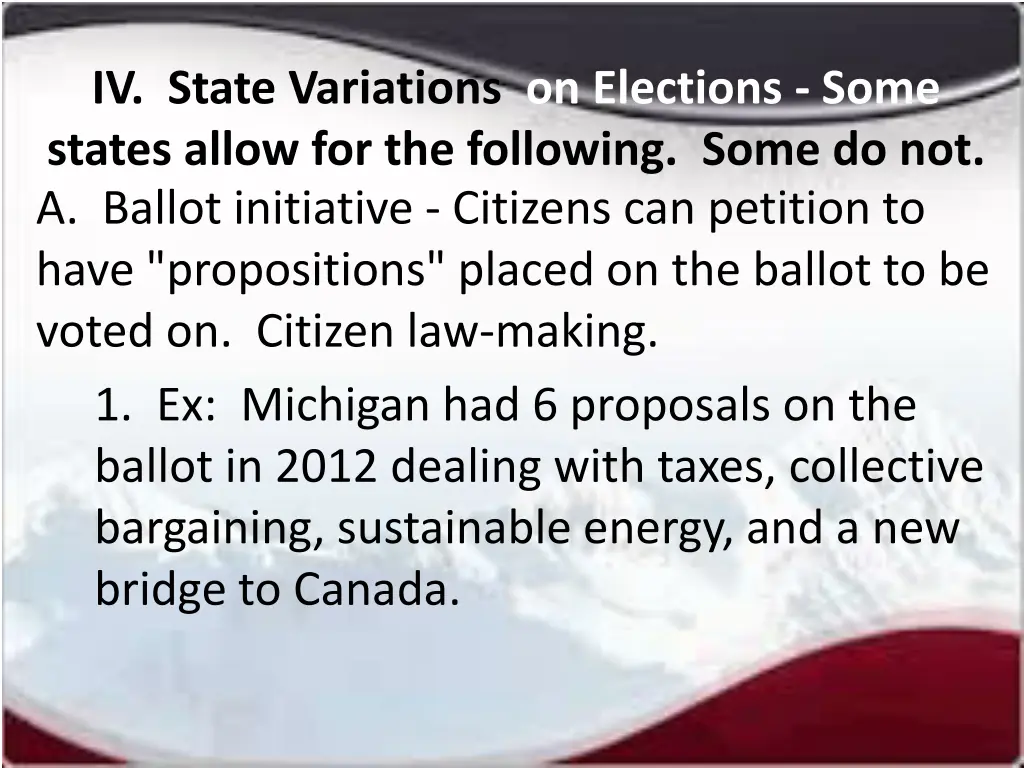 iv state variations on elections some states