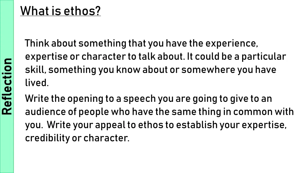 what is ethos 1