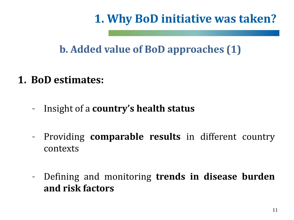 1 why bod initiative was taken 3