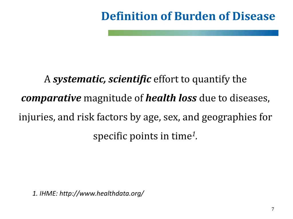 definition of burden of disease