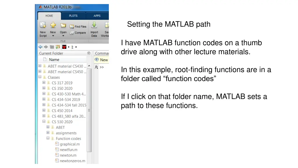 setting the matlab path