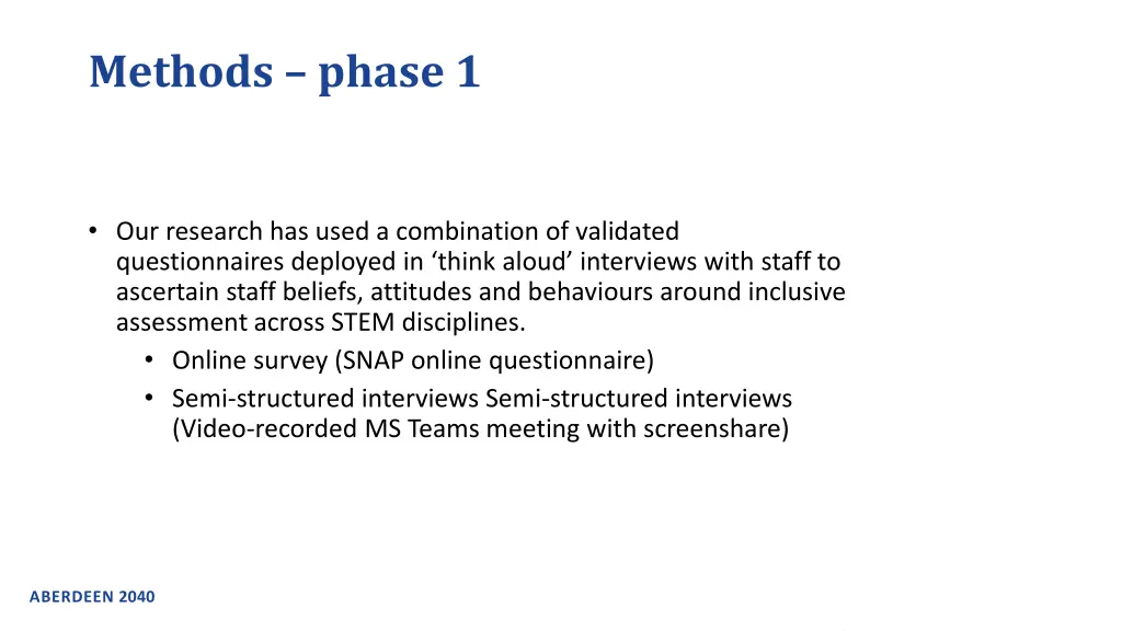 methods phase 1