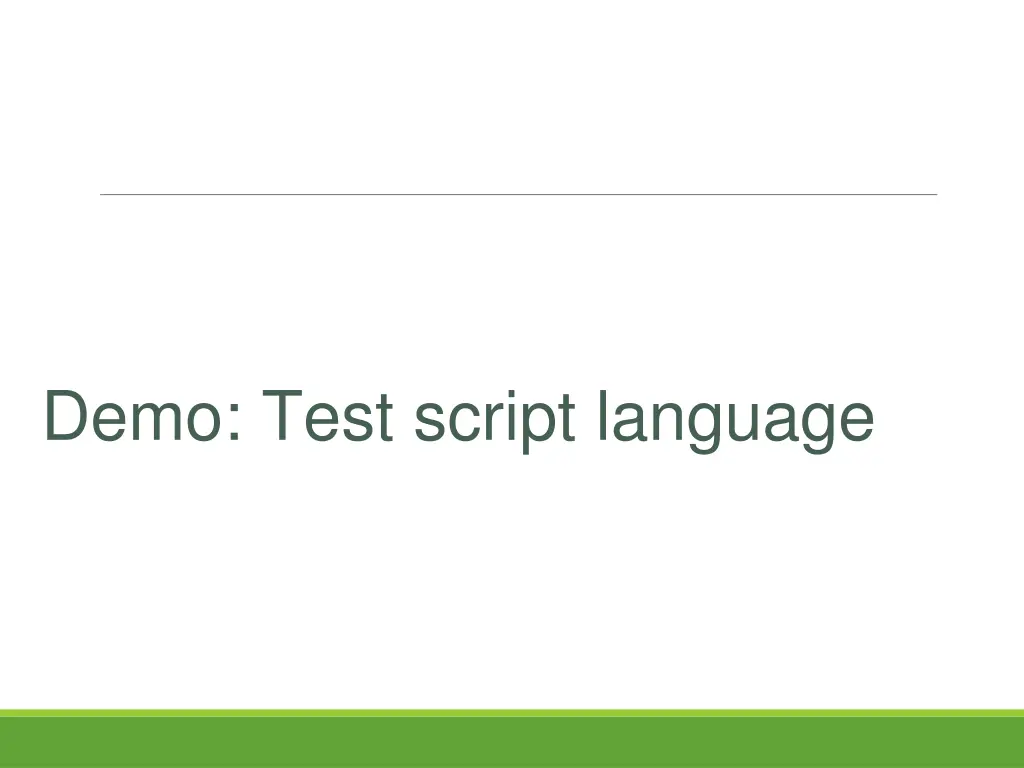 demo test script language