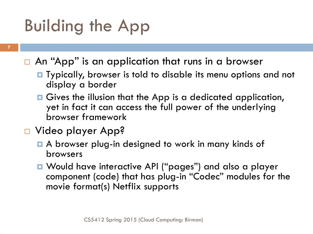 building the app