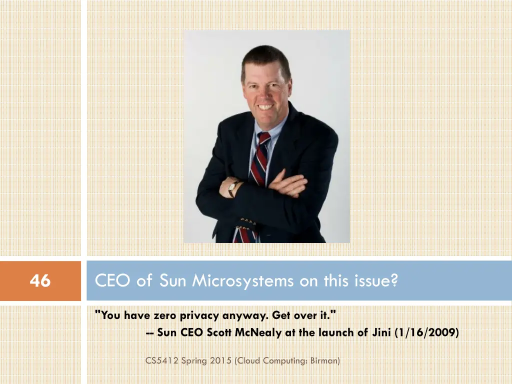 ceo of sun microsystems on this issue