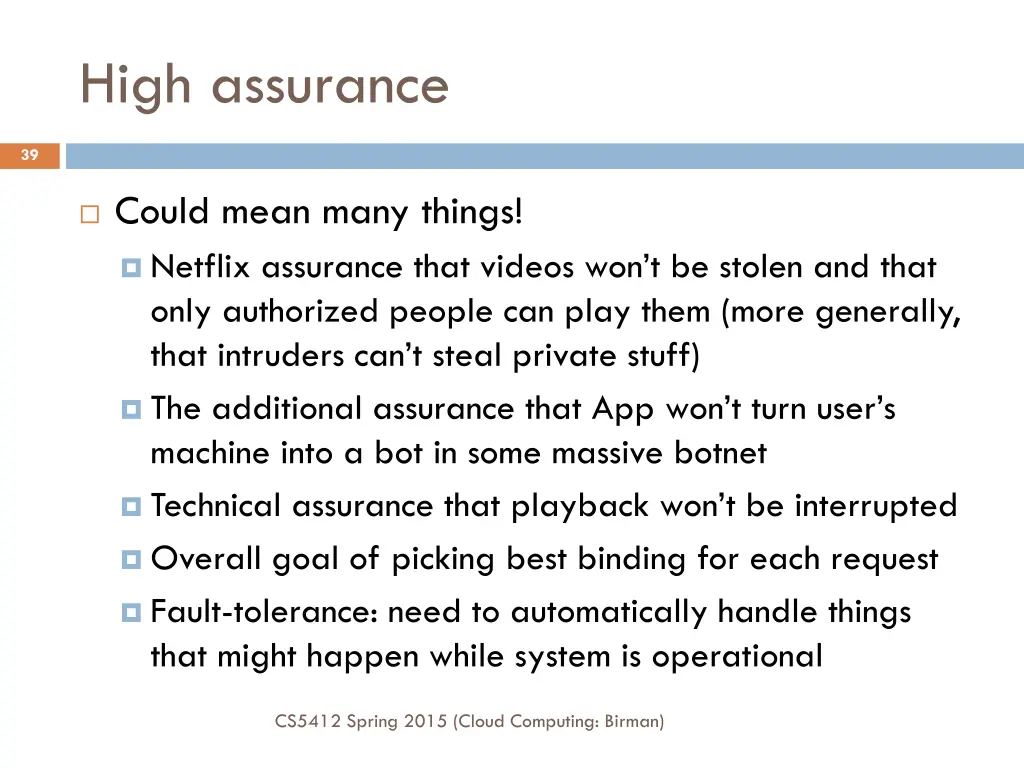 high assurance