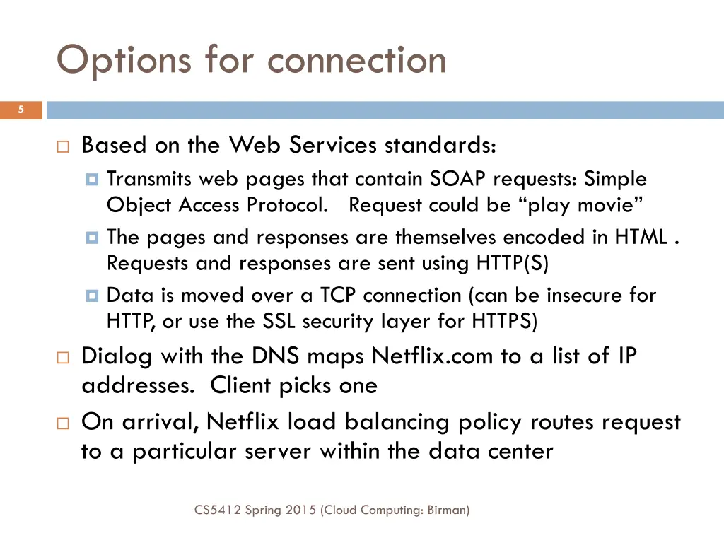 options for connection