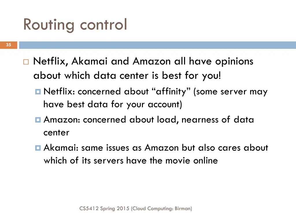 routing control