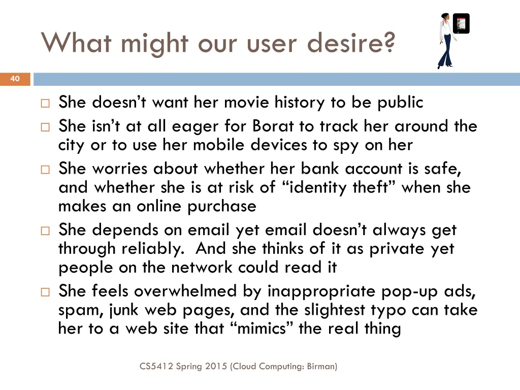 what might our user desire