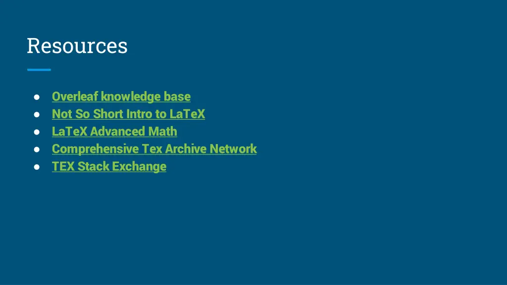 resources