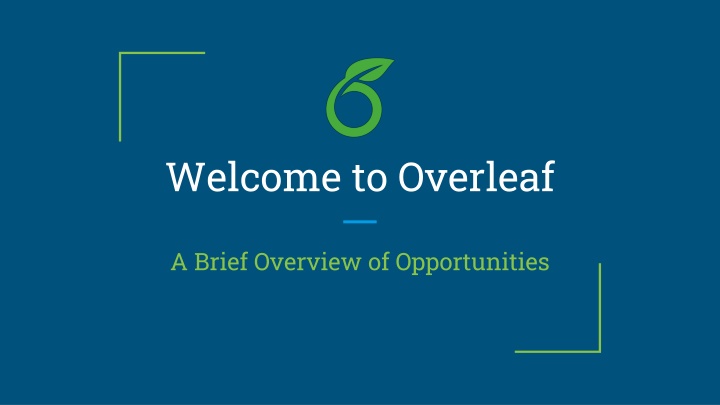 welcome to overleaf