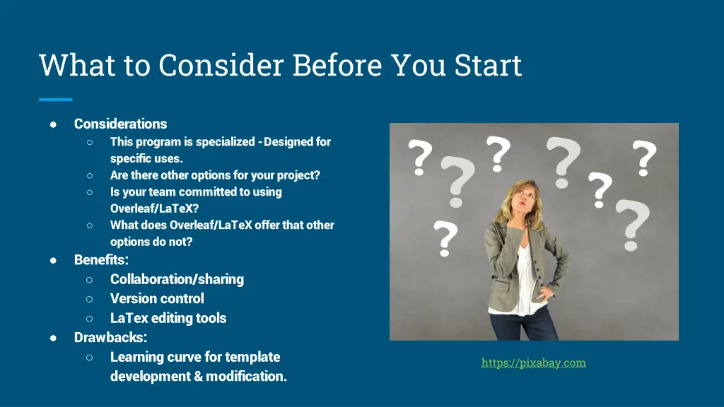 what to consider before you start