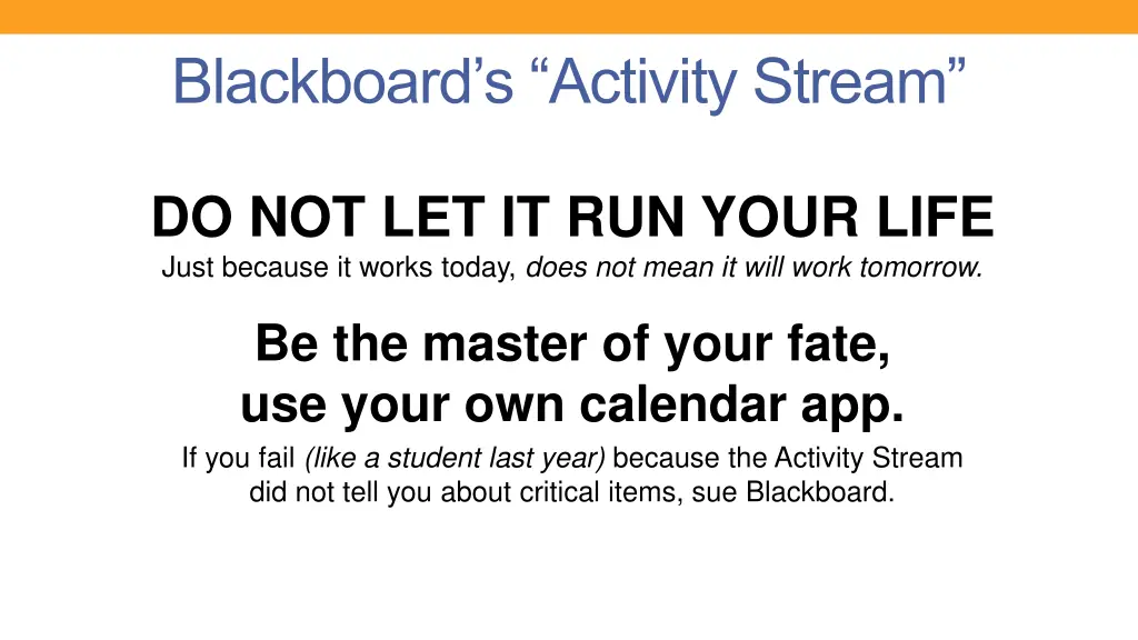 blackboard s activity stream