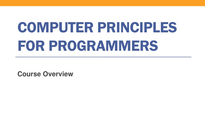 computer principles for programmers