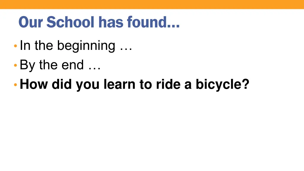 our school has found