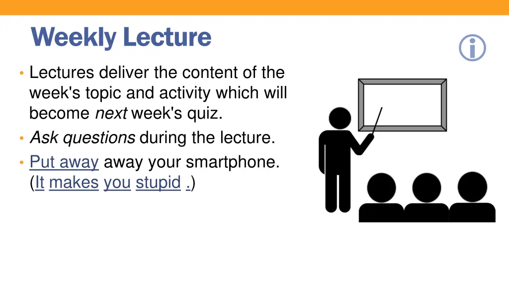 weekly lecture