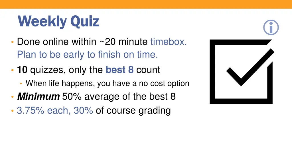 weekly quiz