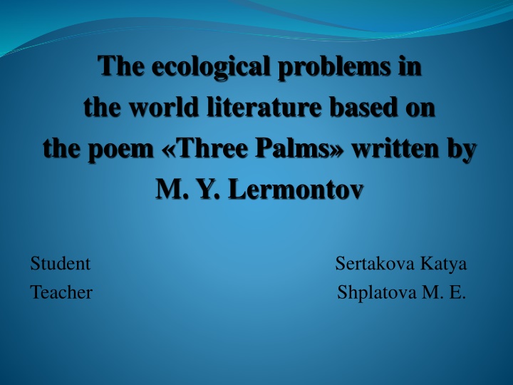 the ecological problems in the world literature