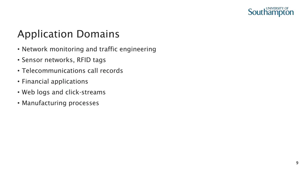 application domains