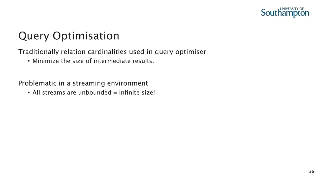 query optimisation