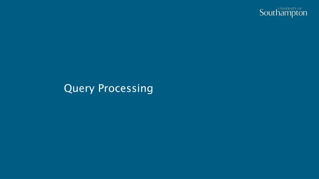 query processing