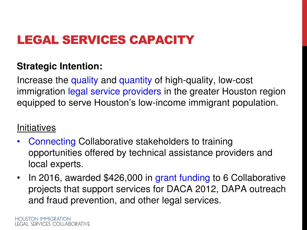 legal services capacity