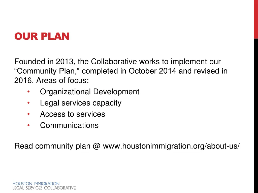our plan