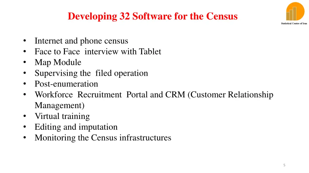 developing 32 software for the census
