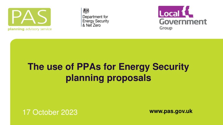 the use of ppas for energy security planning