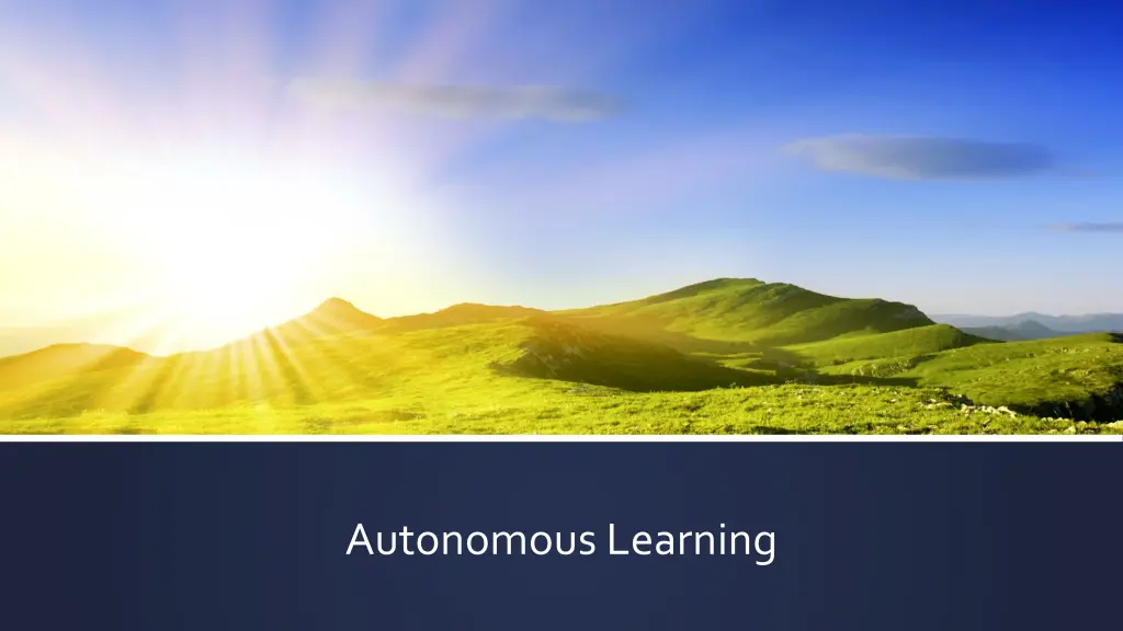 autonomous learning