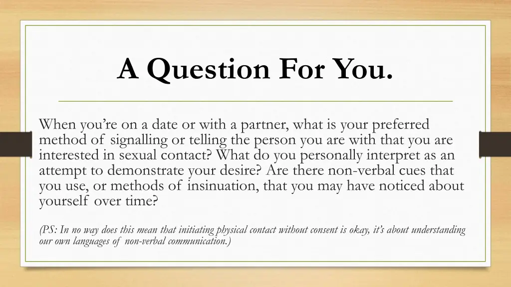 a question for you 1