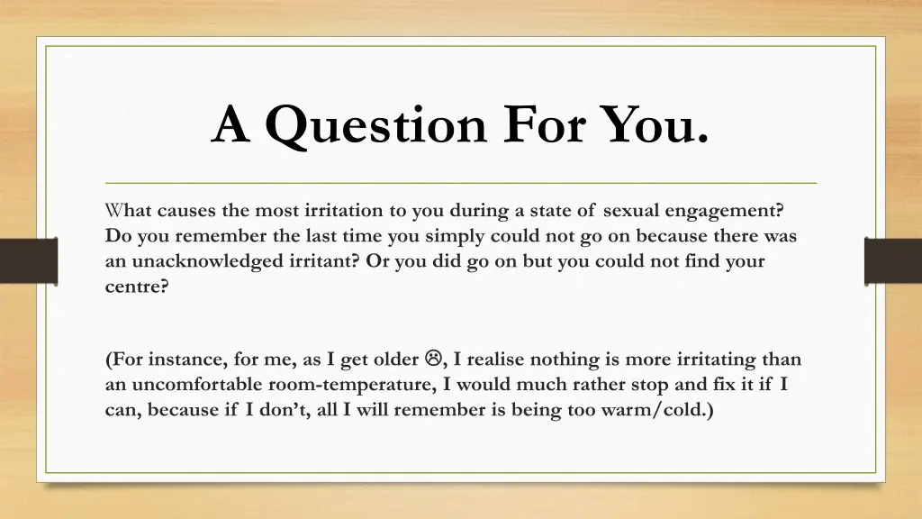 a question for you 4