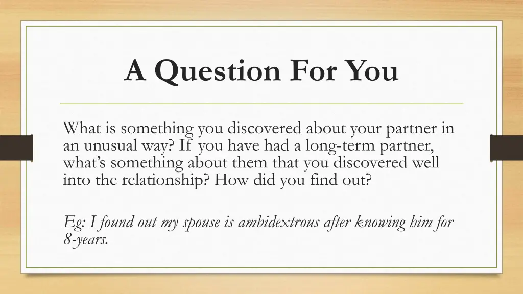a question for you 6