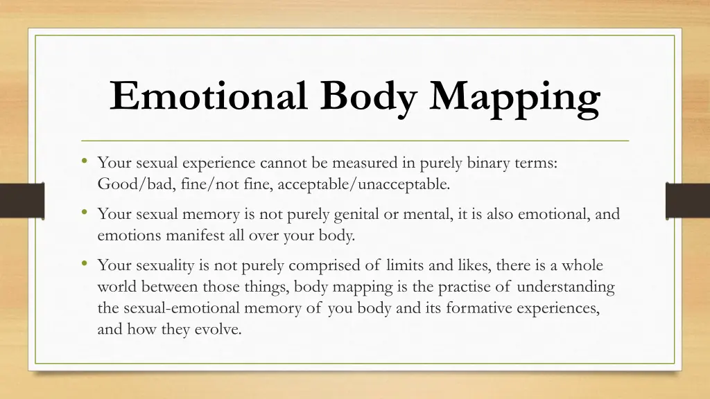 emotional body mapping