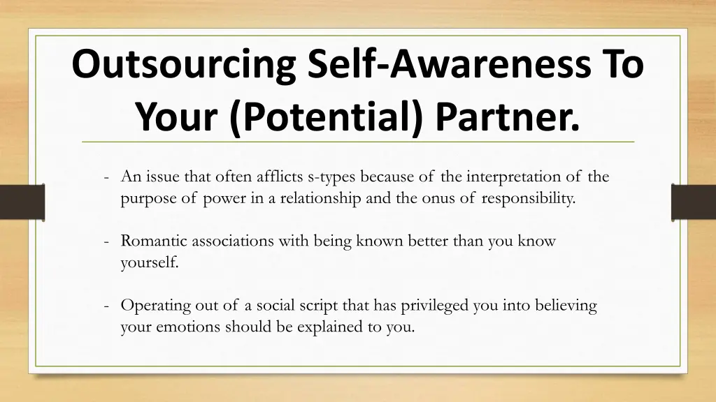 outsourcing self awareness to your potential