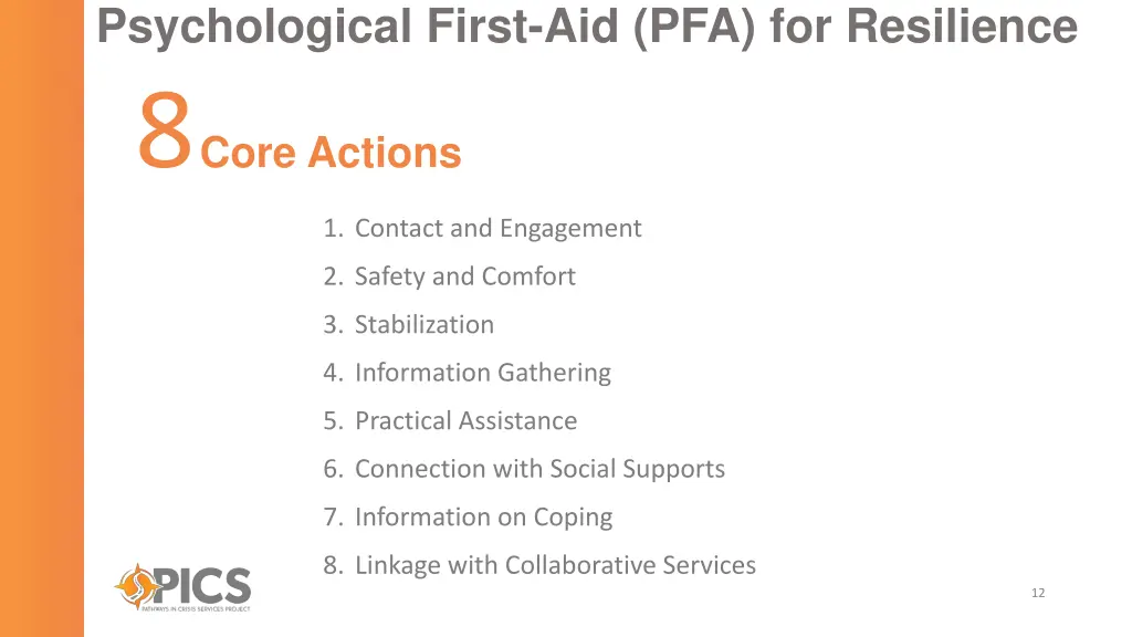 psychological first aid pfa for resilience 8 core