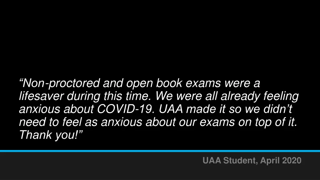 non proctored and open book exams were