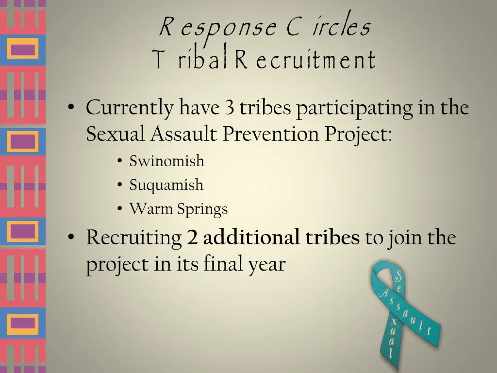 r esponse c ircles t ribal r ecruitment currently