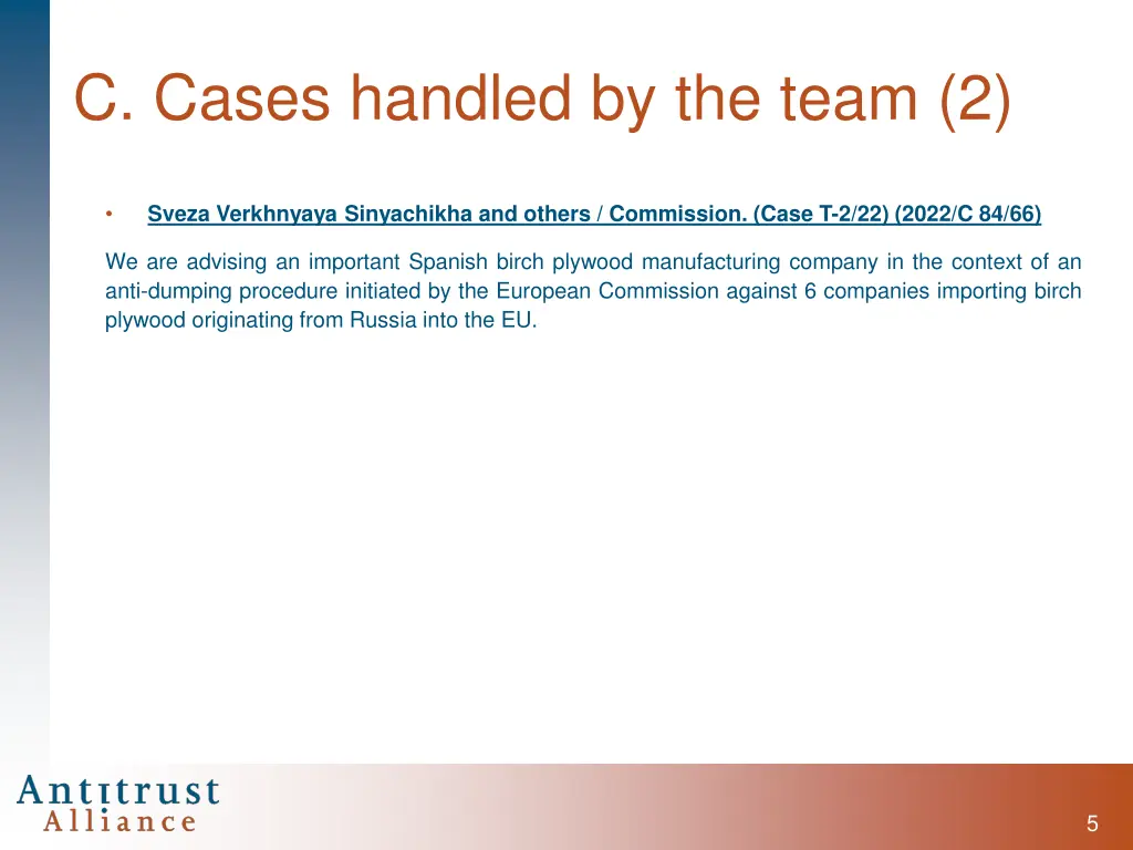 c cases handled by the team 2