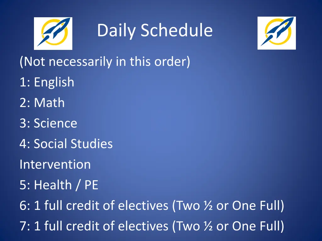 daily schedule 1