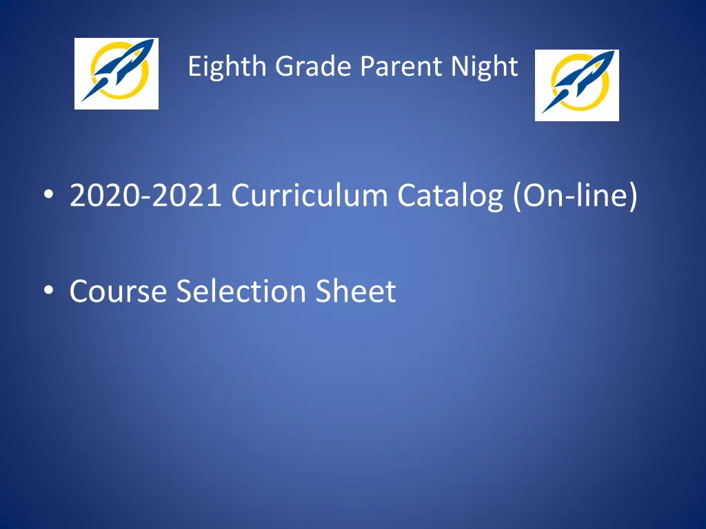 eighth grade parent night