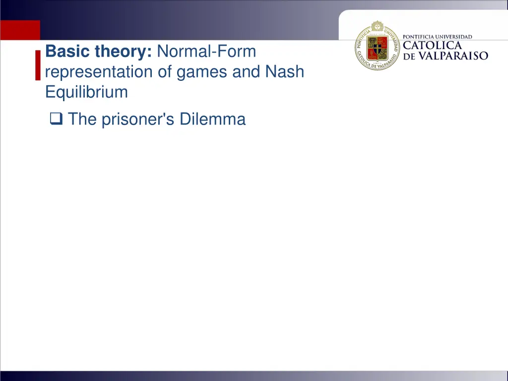 basic theory normal form representation of games 1